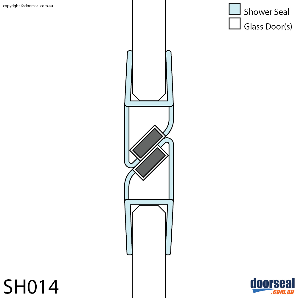 SH014 Magnetic Shower Screen Seal (6mm glass)